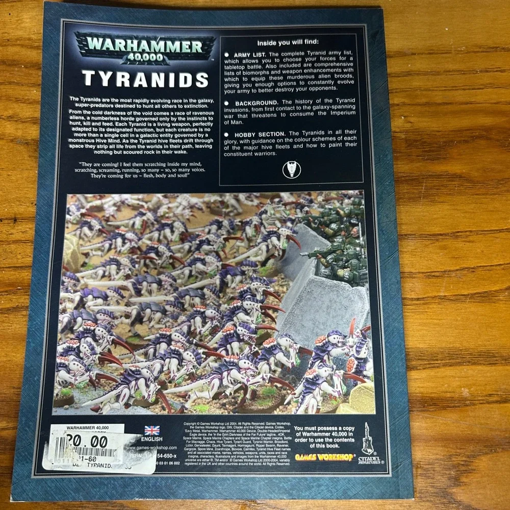 Games Workshop Warhammer 40000 Tyranids Codex galaxy alien history Lore